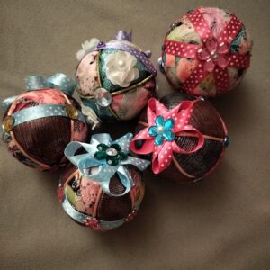 Set of Christmas baubles