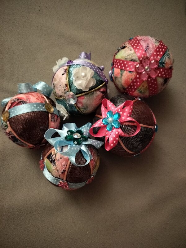 Set of Christmas baubles